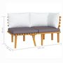 Voir la diapositive 6 : VIDAXL Salon de jardin 2 pcs avec coussins Bois d'acacia solide