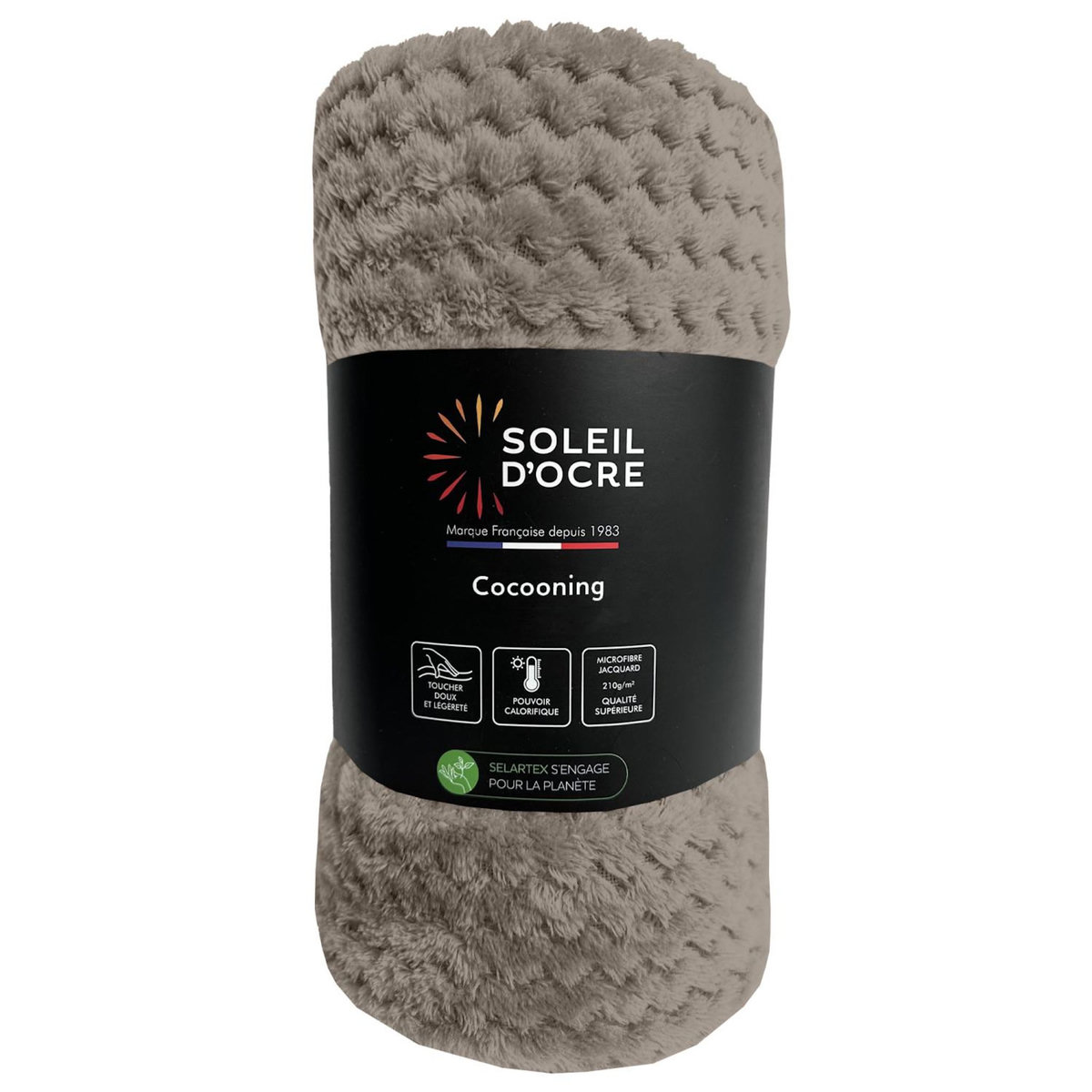 SOLEIL D'OCRE Couverture, Plaid microfibre COCOONING, par Soleil d'Ocre
