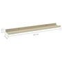 Voir la diapositive 6 : VIDAXL Etageres murales 2 pcs blanc et chene sonoma 60x9x3 cm
