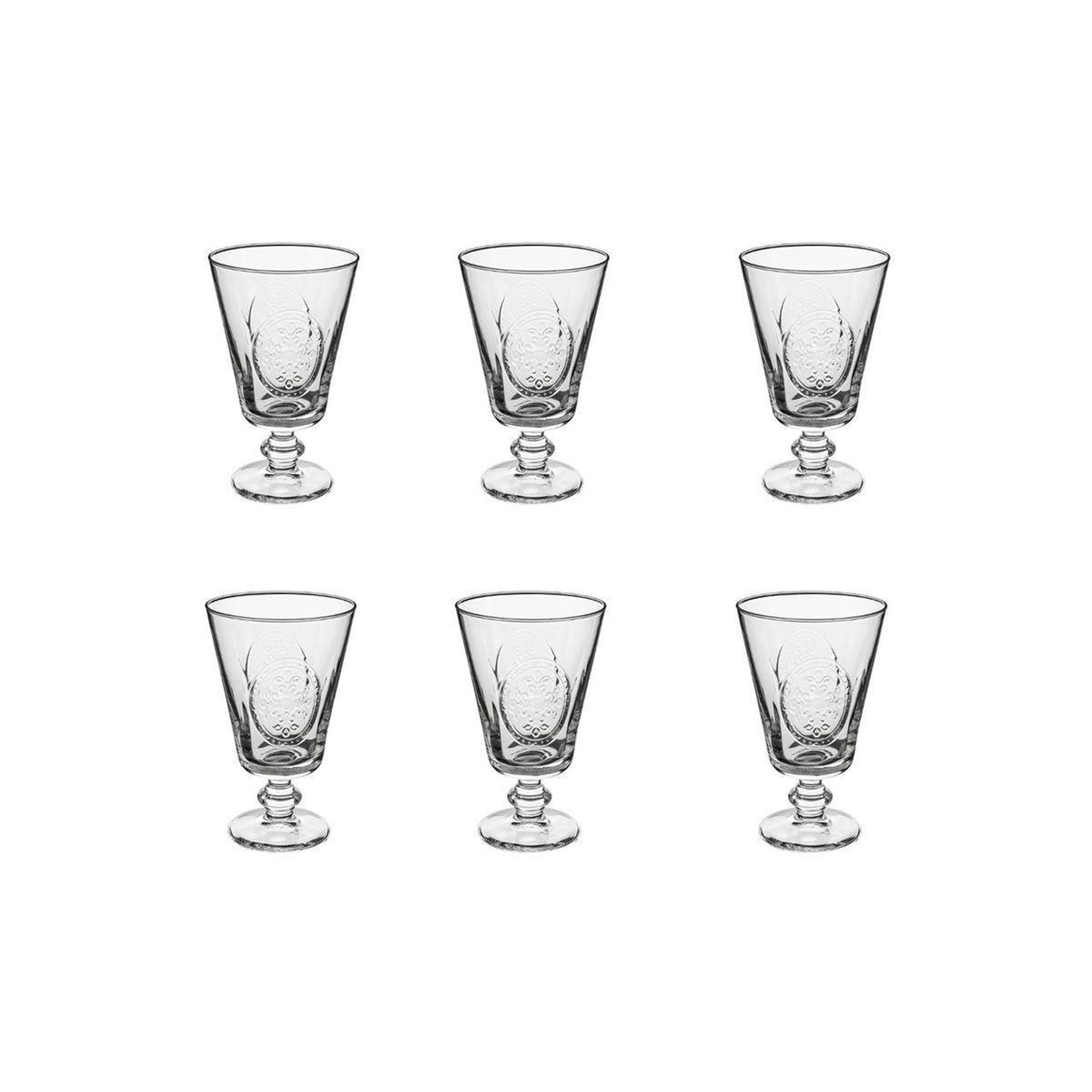 SECRET DE GOURMET Lot de 6 verres à vin  countryside  35cl transparent