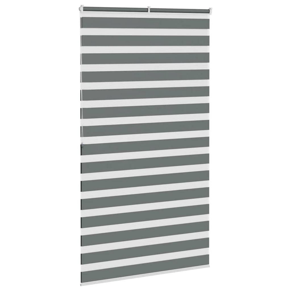 VIDAXL Store zebre gris fonce largeur du tissu 130,9 cm polyester