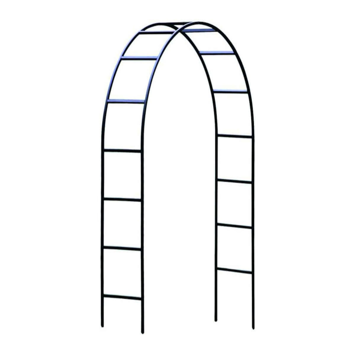 NATURE Pergola arche en acier plastifié vert-  140 x 37 x 240 cm - Nature