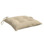 Voir la diapositive 5 : VIDAXL Coussins de chaise lot de 2 beige 40x40x7 cm tissu oxford
