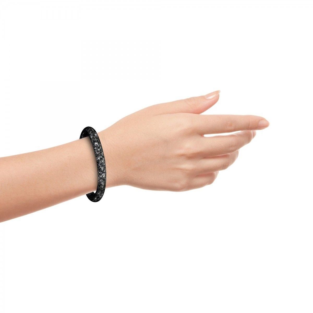 SC CRYSTAL Bracelet noir tube strass par SC Crystal