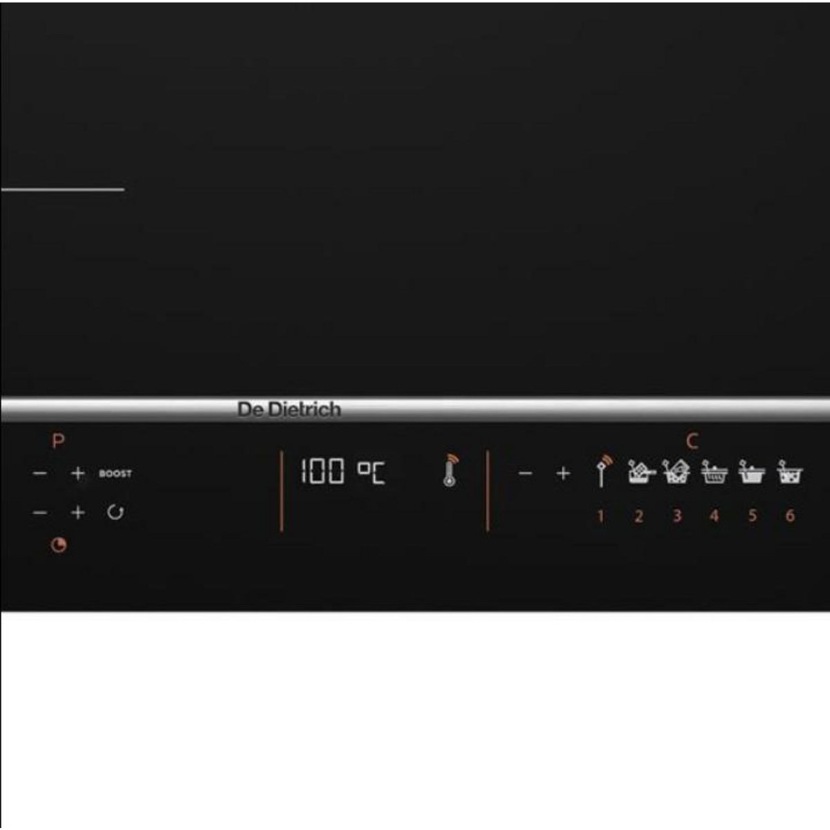 De Dietrich Table de cuisson à induction 65cm 3 feux 7400kw noir - dpi7570xt
