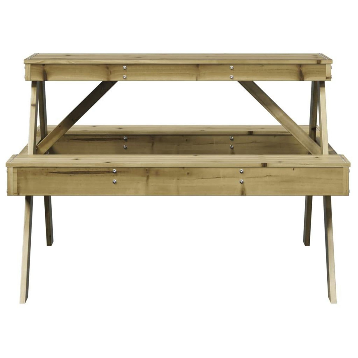VIDAXL Table de pique-nique 105x134x75 cm bois de pin impregne