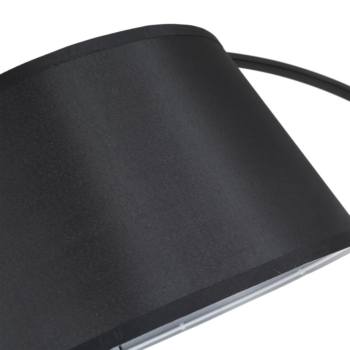 HOMCOM Lampe lampadaire à arc salon courbée - Lampe arceau moderne en métal - Lampadaire sur pied métal lin noir
