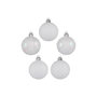 Voir la diapositive 2 : FEERIC LIGHT & CHRISTMAS Lot de 5 Boules de Noël  Colorama  5cm Blanc