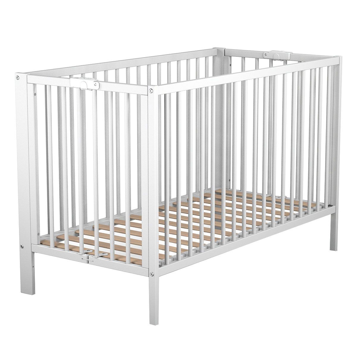 AT4 Lit bébé pliant CLIC 60 x 120cm blanc