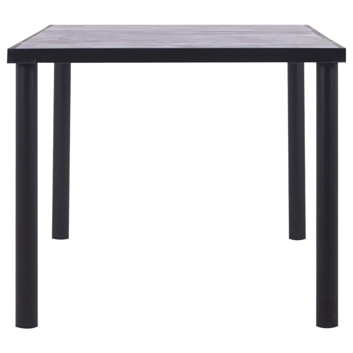 VIDAXL Table a manger Noir et gris beton 180x90x75 cm MDF