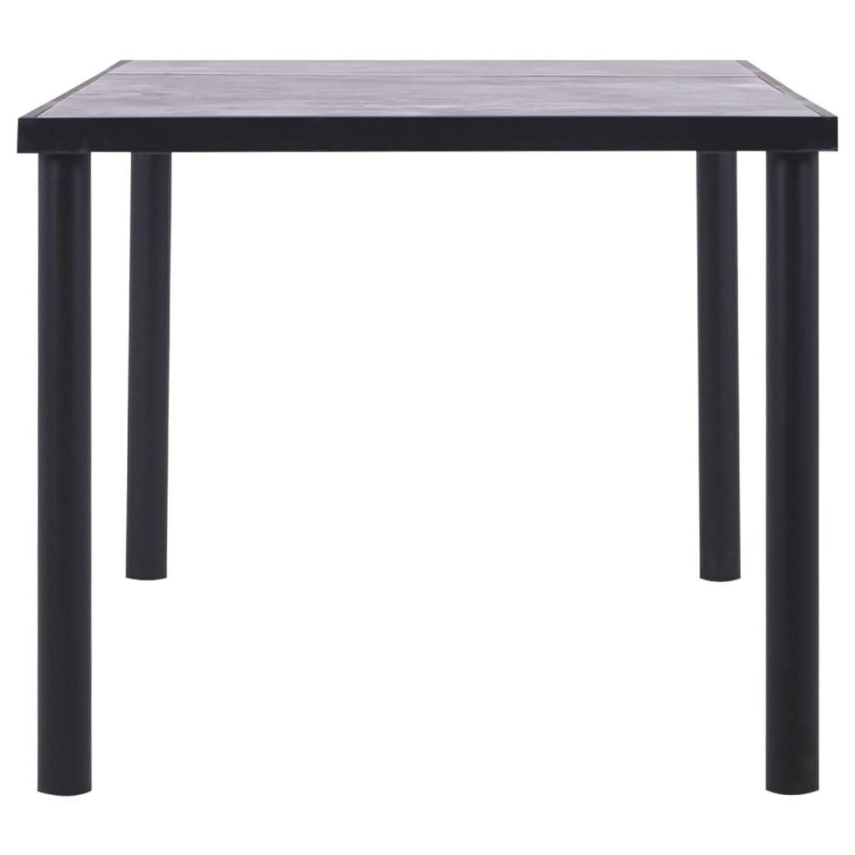 VIDAXL Table a manger Noir et gris beton 180x90x75 cm MDF