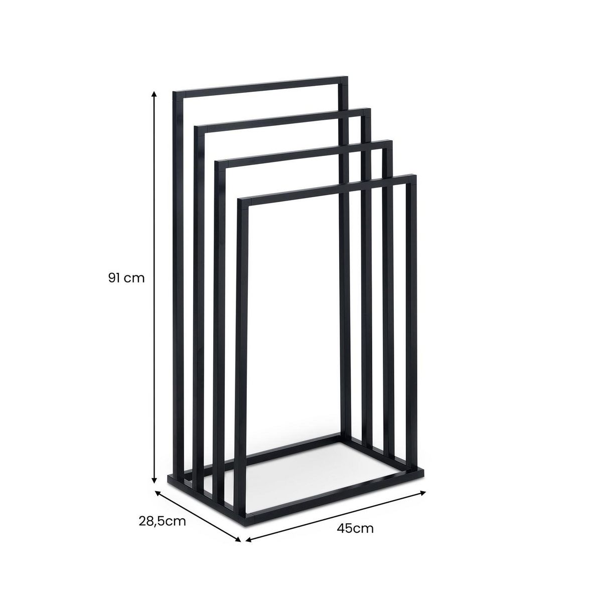 IDIMEX Porte-serviettes sur pied SENZA en métal