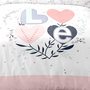 Voir la diapositive 3 : Dourev Housse de couette 140x200 Love Celia + taie polycoton