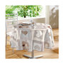 Voir la diapositive 1 : Paris Prix Nappe Ronde Toile Cirée  Cosy Coeur  160cm Gris