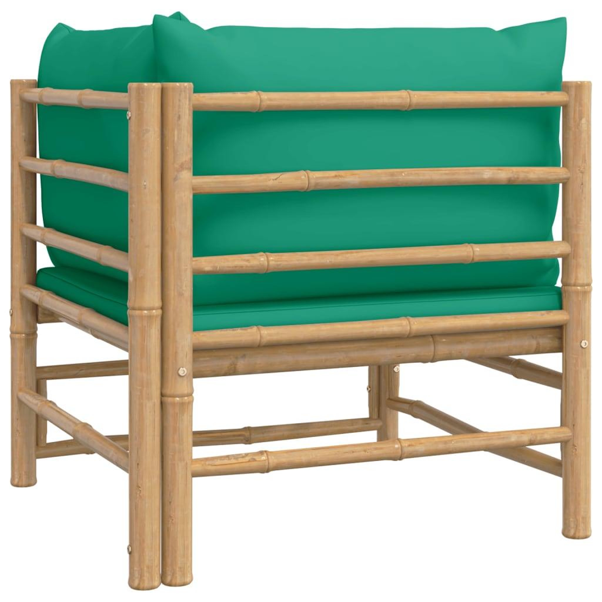 Voir la diapositive 5 : VIDAXL Canape d'angle de jardin avec coussins vert bambou