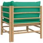 Voir la diapositive 5 : VIDAXL Canape d'angle de jardin avec coussins vert bambou