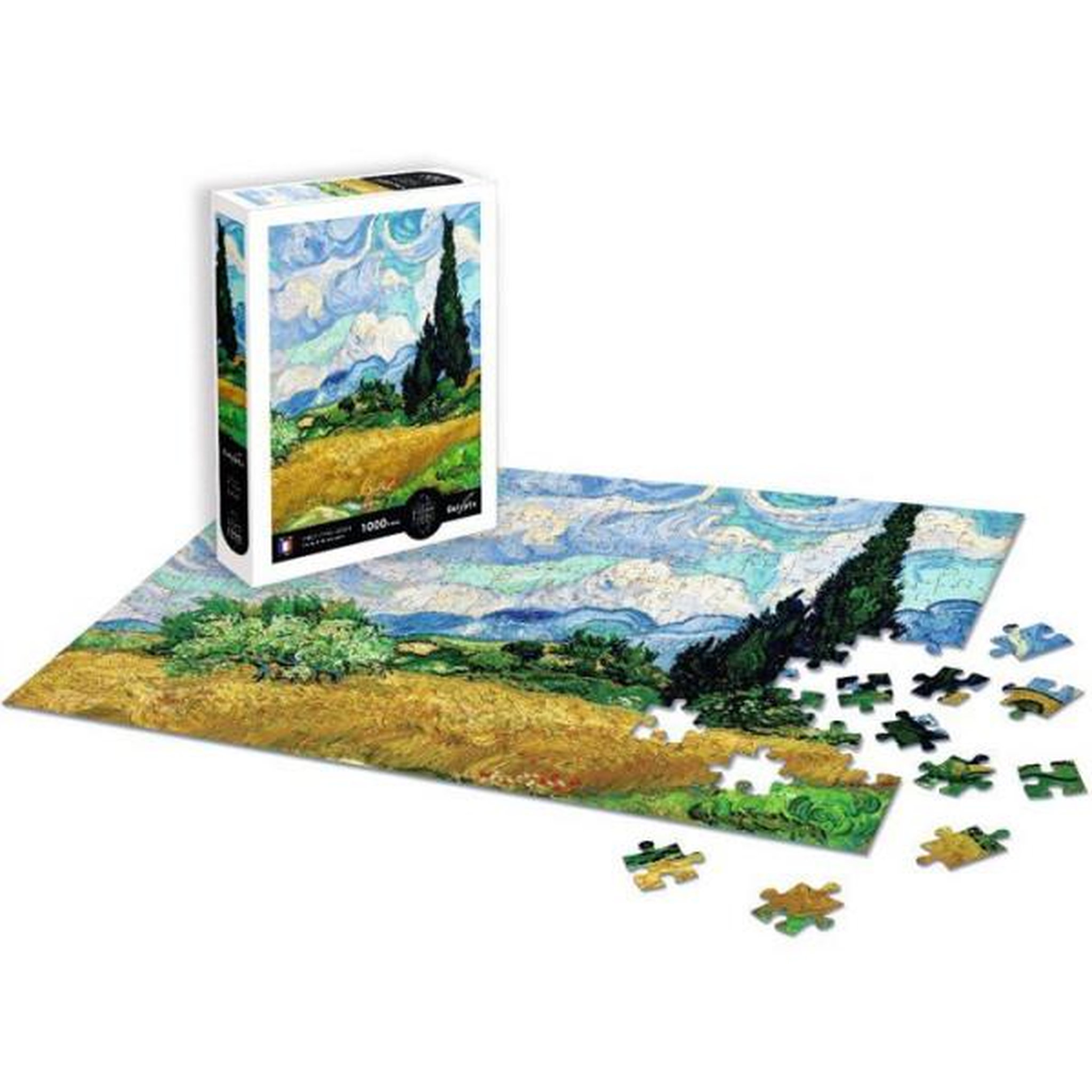 Voir la diapositive 2 : Sentosphere Puzzle - sentosphere - calypto - 1000 pieces -champ de blé avec cypres - vincent van gogh - des 9 ans