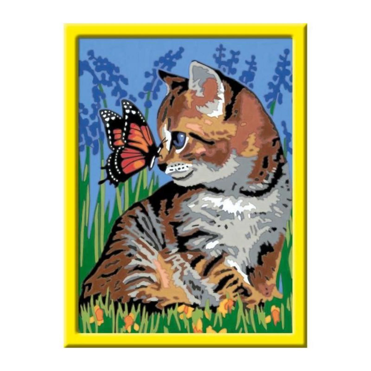 RAVENSBURGER CreArt Kids 18x24cmChat et son compagnon le papillon, Kit de peinture par numéros Numéro d'Art,, Des 9 ans, 25813, Ravensburge