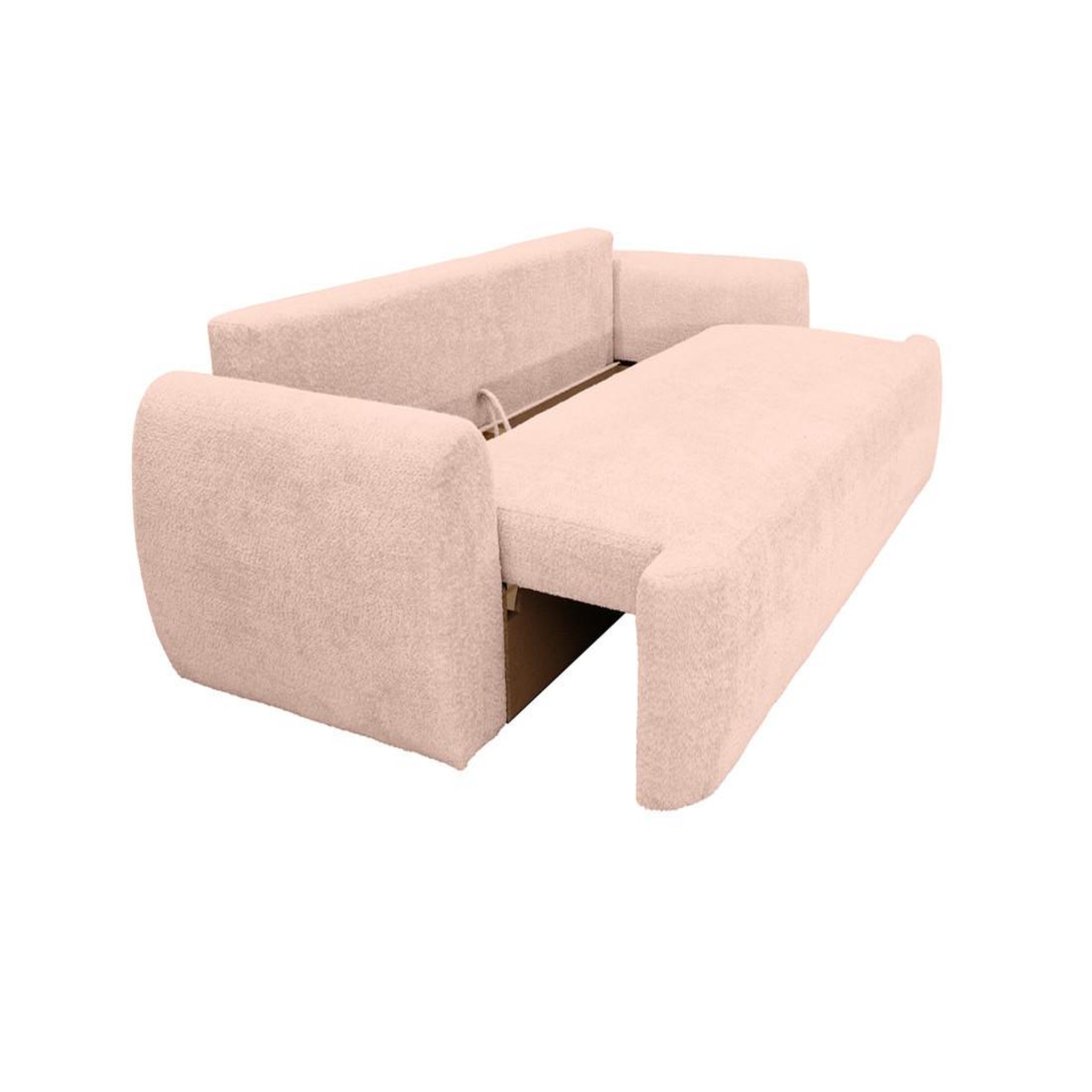 Voir la diapositive 3 : BEST MOBILIER Mahina - canapé droit 3 places - convertible avec coffre - en tissu bouclette