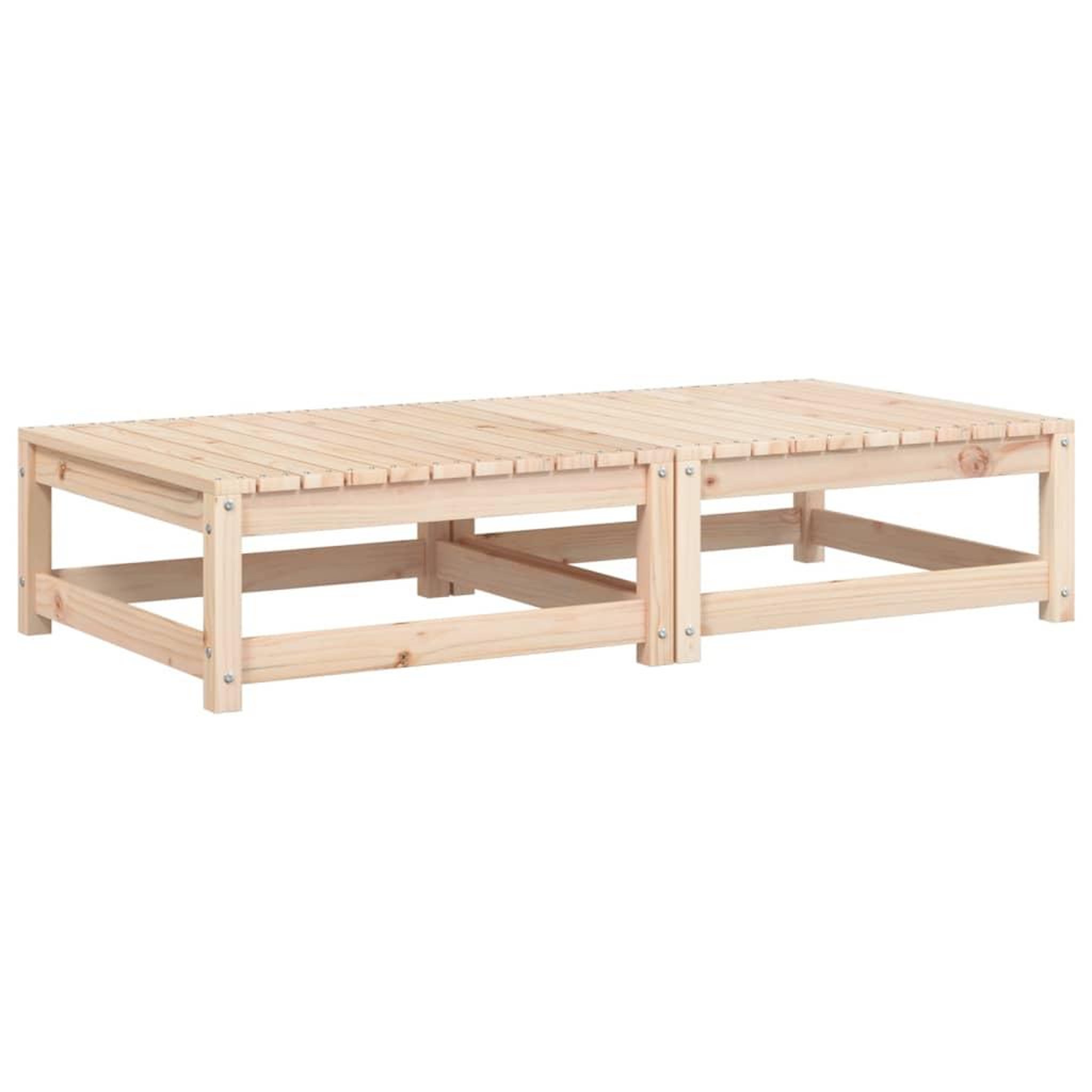 Voir la diapositive 4 : VIDAXL Repose-pieds de jardin avec coussins lot de 2 bois pin massif