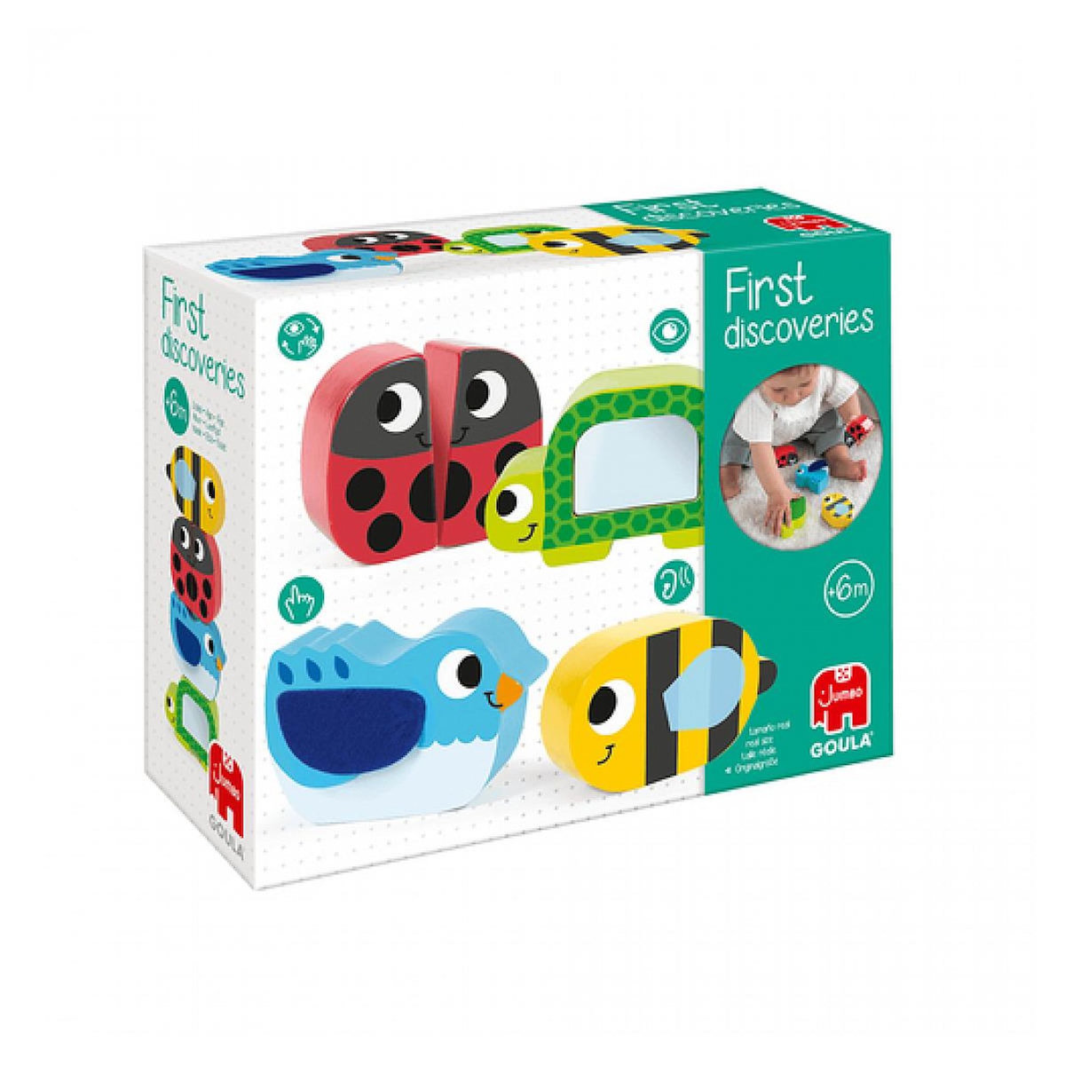 Goula First discoveries Quatre animaux en bois