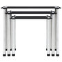 Voir la diapositive 2 : VIDAXL Tables gigognes 3 pcs Noir Verre trempe