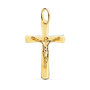 Voir la diapositive 1 : L'ATELIER D'AZUR Pendentif  - Médaille Christ sur la Croix Or 18 Carats 750 Jaune - Chaine Offerte