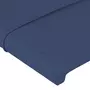 VIDAXL Tete de lit Bleu 100x5x78/88 cm Tissu