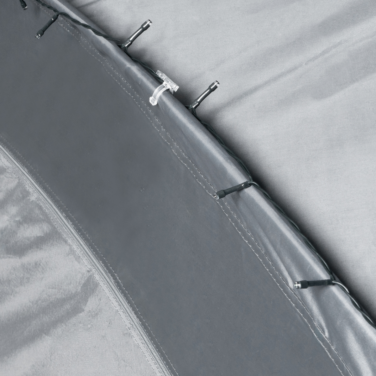 ID MARKET Tente dôme gris anthracite 3,5 M avec LED