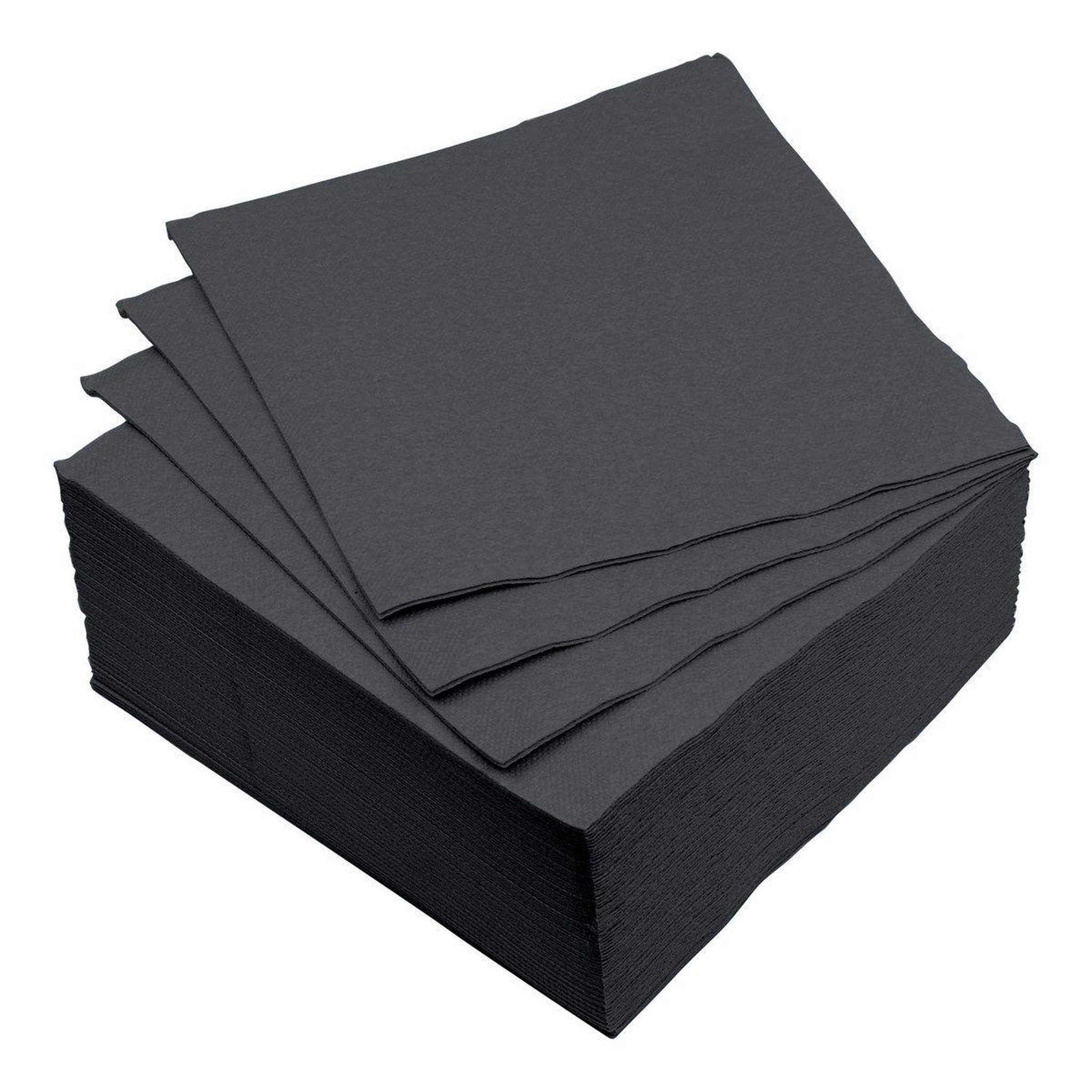 HOMEA Lot de 40 Serviettes en Papier  Vitamine  38x38cm Noir