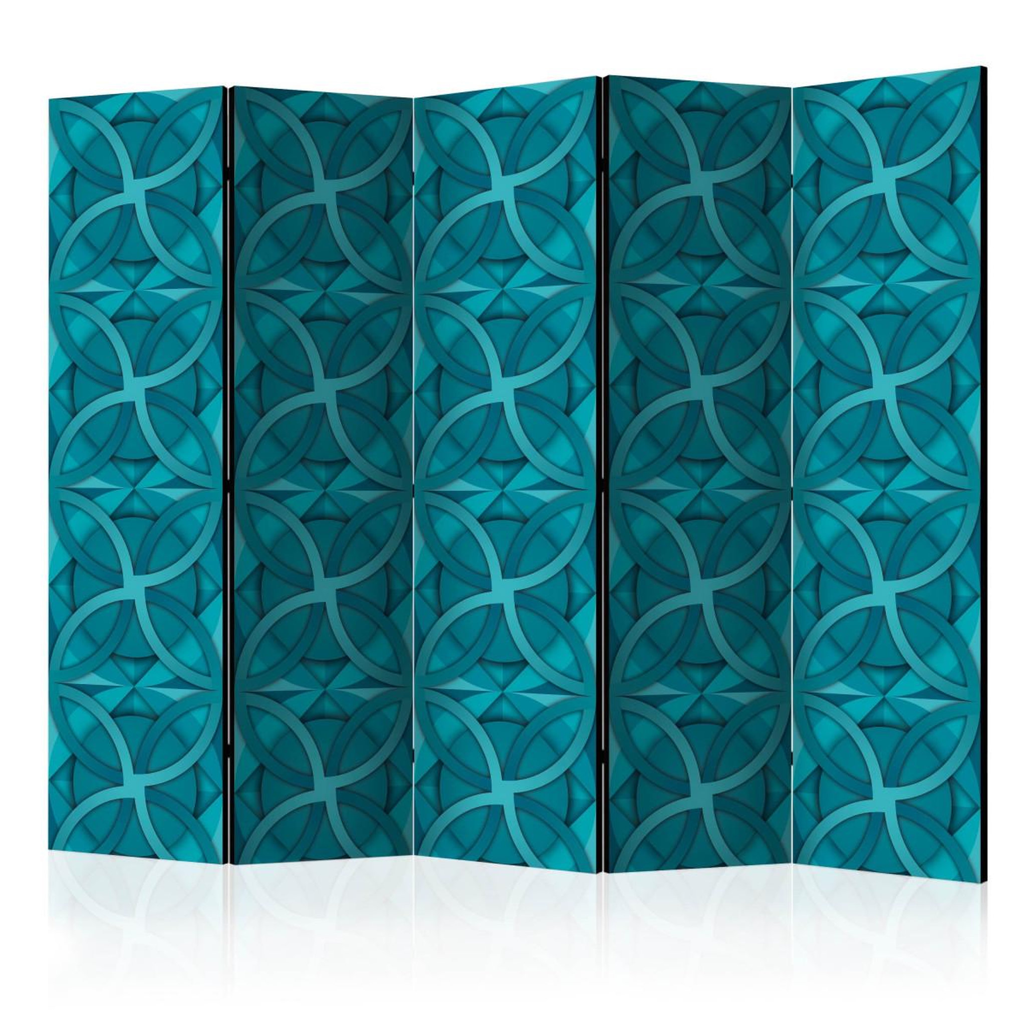 Paris Prix Paravent 5 volets  geometric turquoise  172x225cm
