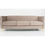 Voir la diapositive 2 : Paris Prix Canapé 3 Places en Velours  Suez  204cm Taupe