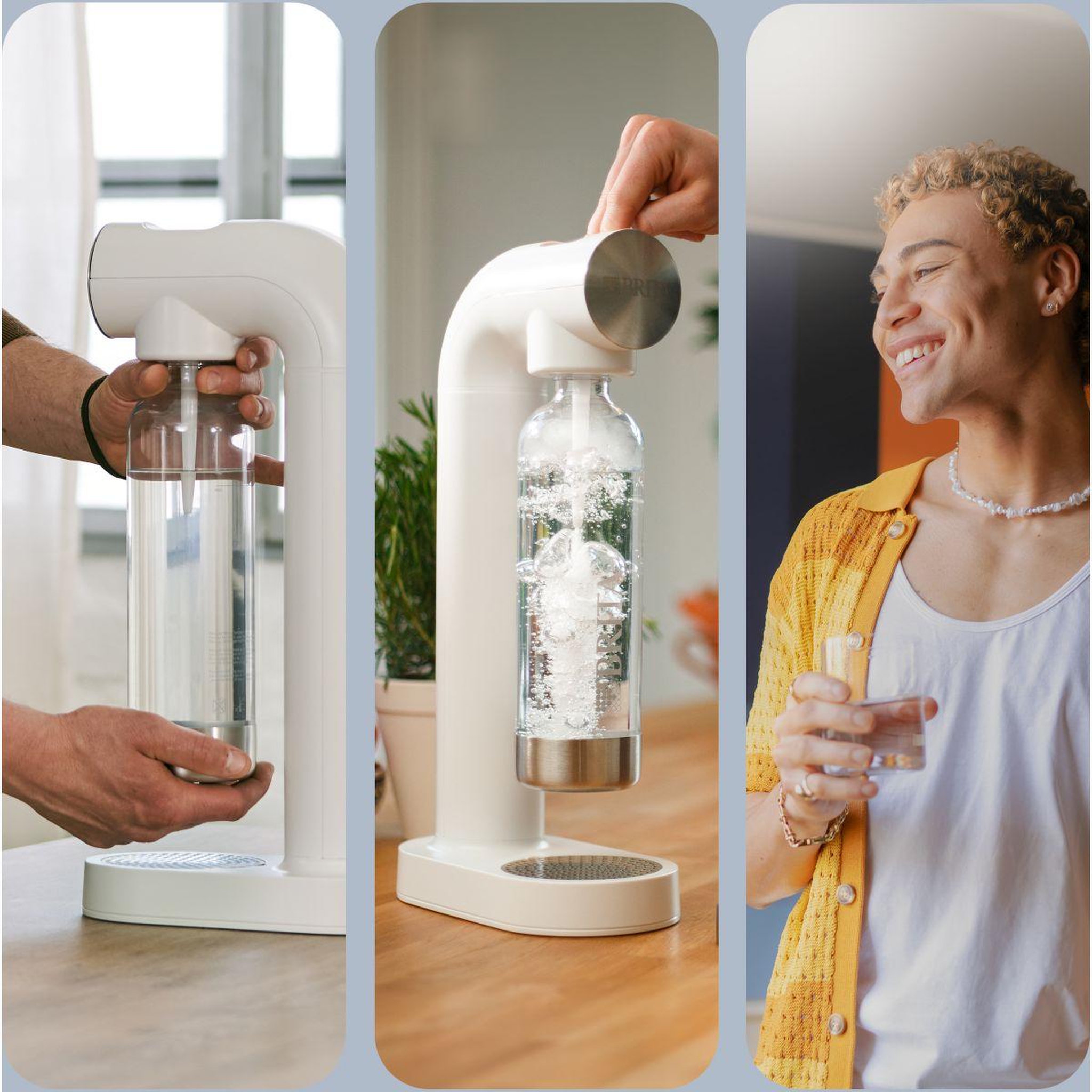 Voir la diapositive 2 : Brita Machine à soda sodaone blanche + 1 cylindre co2 + 1 bouteille en pet