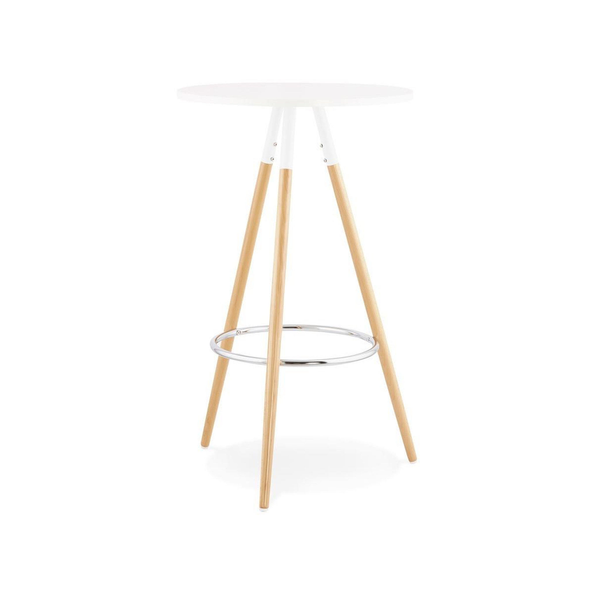 Voir la diapositive 4 : Paris Prix Table de bar  uzak  101cm blanc