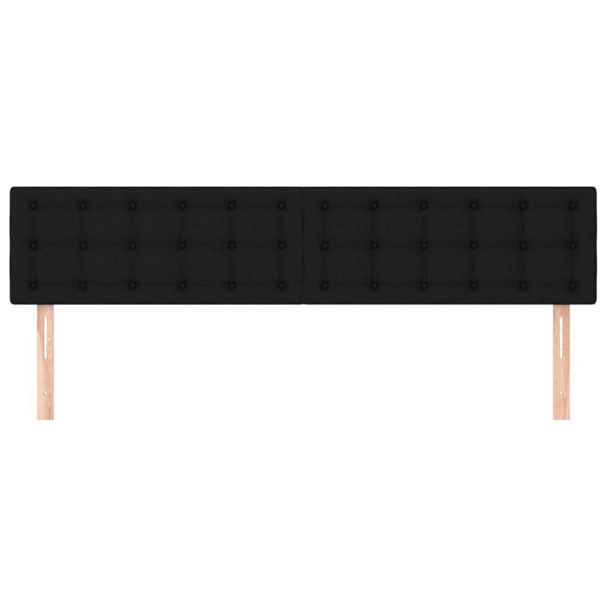 VIDAXL Tetes de lit 2 pcs Noir 80x5x78/88 cm Tissu