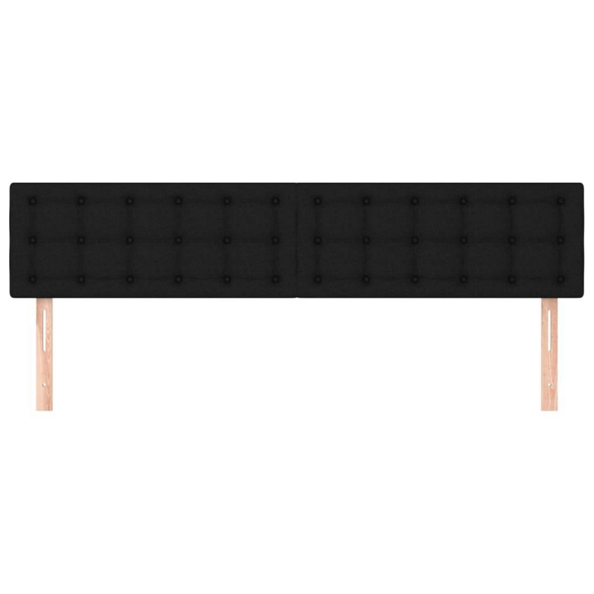 VIDAXL Tetes de lit 2 pcs Noir 80x5x78/88 cm Tissu