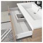 Voir la diapositive 3 : Meuble de salle de bain sous vasque 3 tiroirs + vasque L80cm FARO
