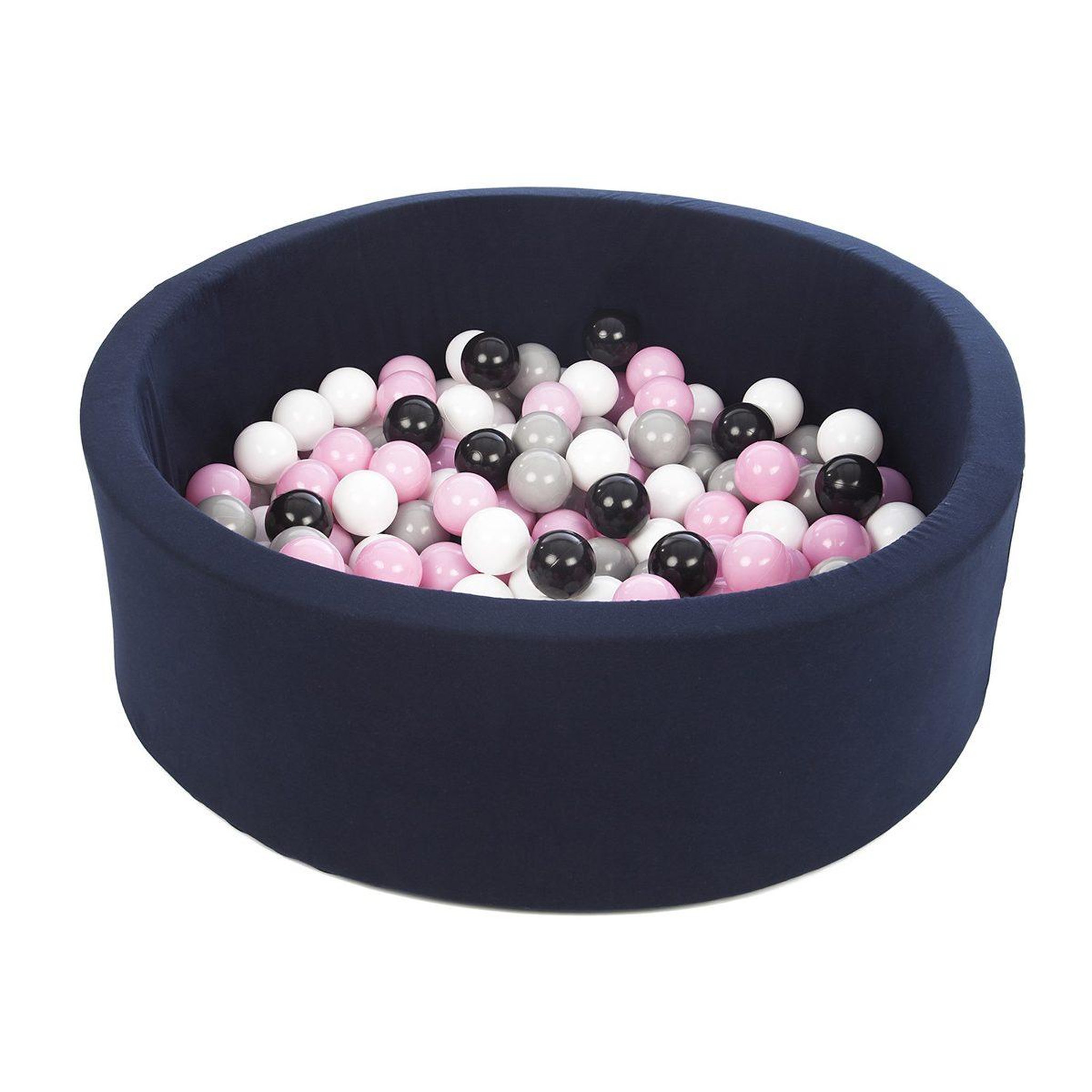VELINDA Piscine à balles aire de jeu + 150 balles bleu marine noir, blanc, rose clair,gris