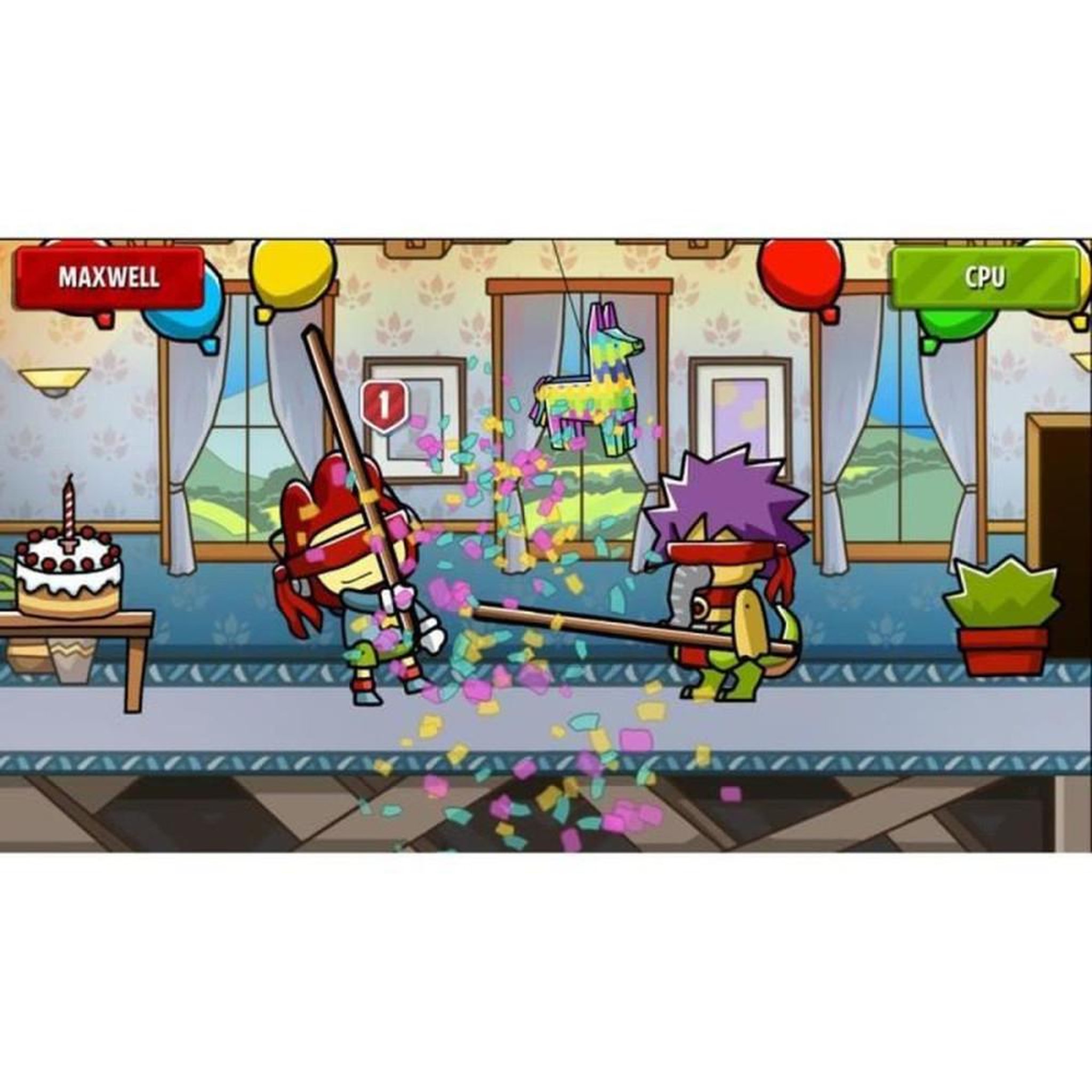 Voir la diapositive 3 : Warner Bros Jeu Xbox One Scribblenauts Showdown en français, puzzle, mode Plateau de jeu et multijoueur jusqu'à 4 joueurs, mode en ligne, PEGI 12+