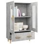 Voir la diapositive 4 : VIDAXL Buffet haut Gris beton 70x31x115 cm Bois d'ingenierie