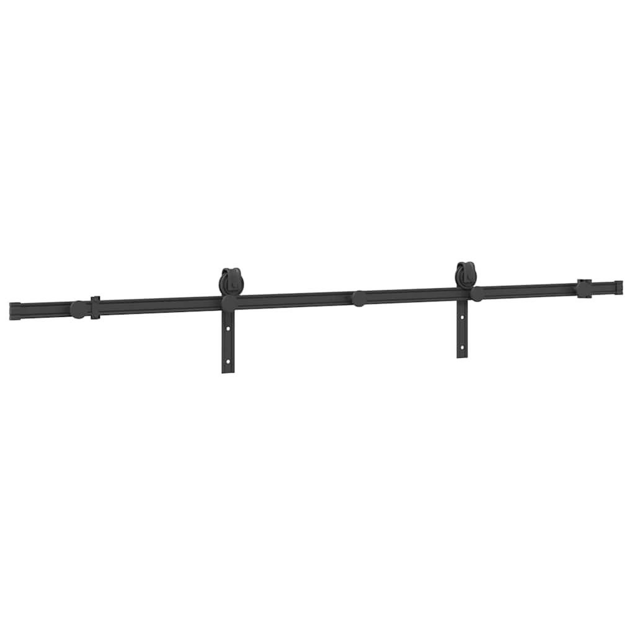 Voir la diapositive 2 : VIDAXL Kit de quincaillerie de porte coulissante 200 cm Acier Noir