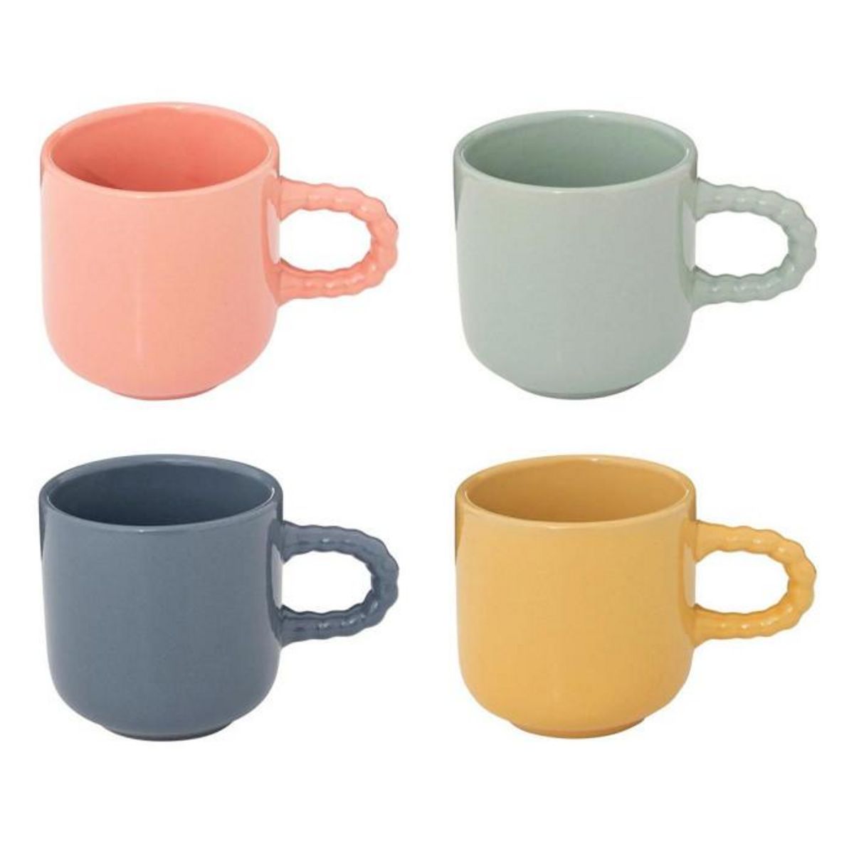 SECRET DE GOURMET Lot de 4 Tasses à Café  Emma  12cl Multicolore
