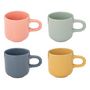 Voir la diapositive 1 : SECRET DE GOURMET Lot de 4 Tasses à Café  Emma  12cl Multicolore