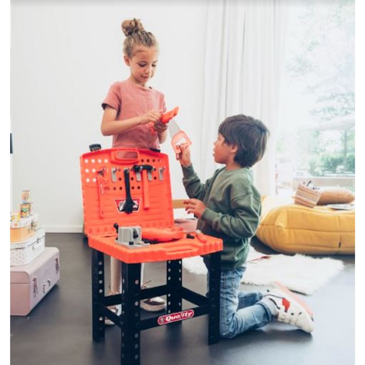 One Two Fun Établi portatif avec outils 