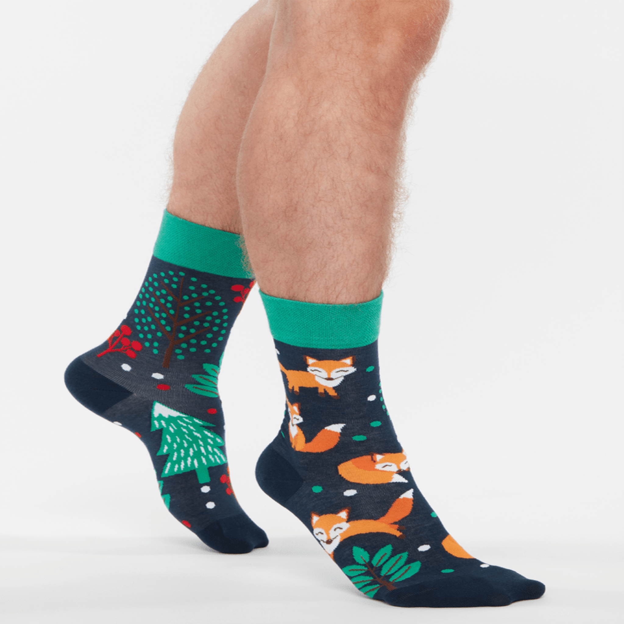 Voir la diapositive 2 : DEDOLES Chaussettes renards roux