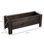Voir la diapositive 3 : OUTSUNNY Jardinière sur pieds bac à fleurs dim. 100L x 36l x 36H cm inserts d'irrigation inclus bois massif sapin traité