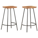 VIDAXL Tabourets de bar lot de 2 bois d'acacia solide