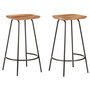 Voir la diapositive 1 : VIDAXL Tabourets de bar lot de 2 bois d'acacia solide