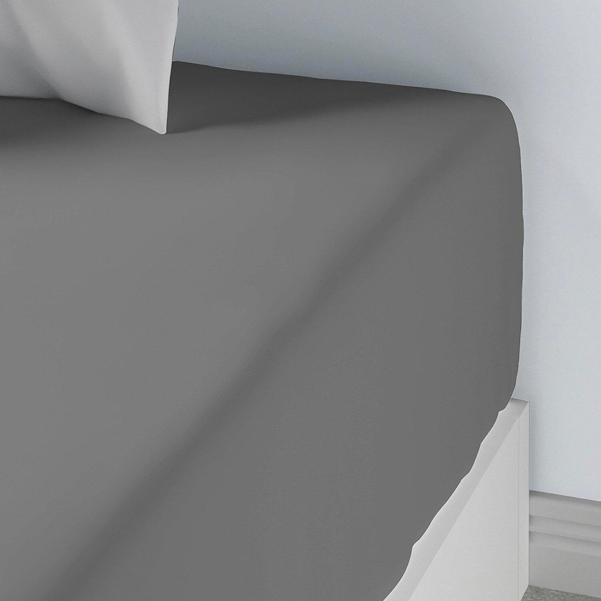 Voir la diapositive 2 : Les Ateliers du Linge Drap housse 100% coton 115g 57fils