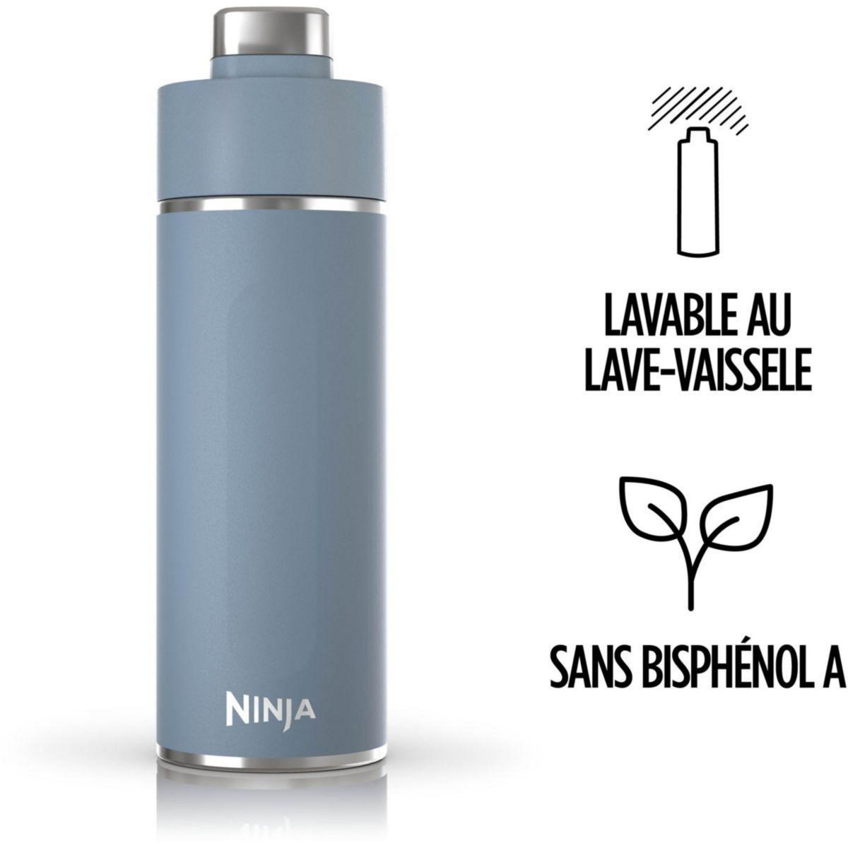 NINJA Bouteille isotherme Thirsti 530ml Travel Bottle Denim Blue